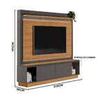 Estante Home Para Tv 75 Polegadas Guararapes Nature Chumbo Li