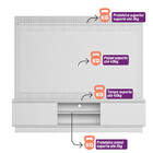 Estante Home Para Tv 75 Polegadas Guararapes Nature Chumbo Li