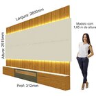 Estante Home Para Tv Até 115 Polegadas Com Led 260cm Soberano