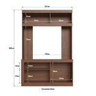 Estante Home Para Tv Até 49 Polegadas 180cmx120,1cm 1 Porta W