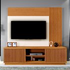 Estante Home Para Tv Até 55 Polegadas 100% Mdf Ripado  Logan