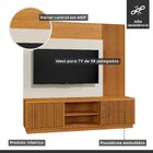 Estante Home Para Tv Até 55 Polegadas 100% Mdf Ripado  Logan