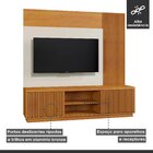 Estante Home Para Tv Até 55 Polegadas 100% Mdf Ripado  Logan