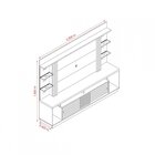 Estante Home Para Tv Até 55 Polegadas 2 Portas 4 Nichos 5 Pra