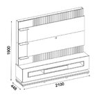 Estante Home Para Tv Até 60 Polegadas 1 Porta 1 Gaveta Solare