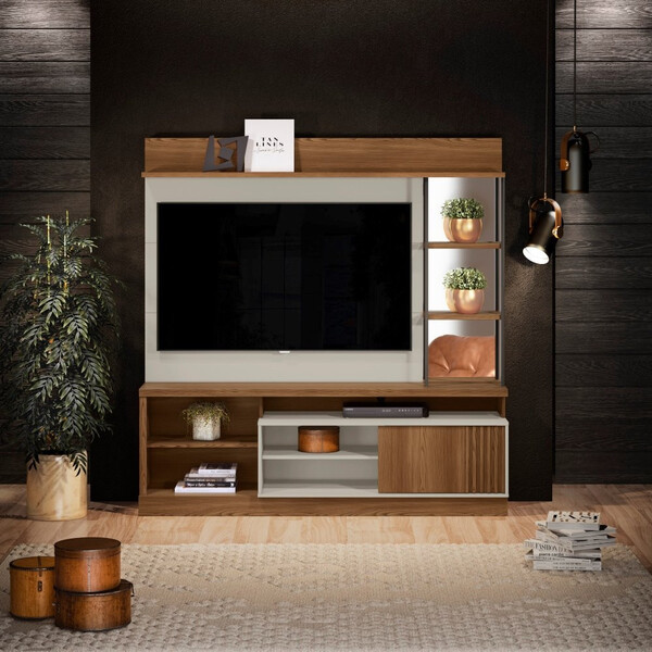 Estante Home Para Tv Até 60 Polegadas 1 Porta Garibaldi Línea