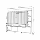 Estante Home Para Tv Até 60 Polegadas Ripado 4 Portas Titan H