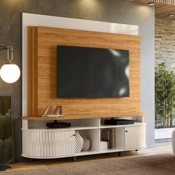 Estante Home Para Tv Até 65 Polegadas Daytona Naturale/off Wh