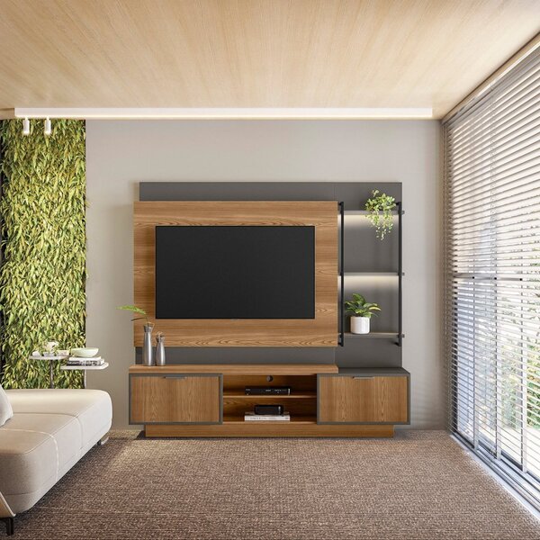 Estante Home Para Tv Até 65 Polegadas Led 2 Portas 4 Pratelei