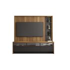 Estante Home Para Tv Até 65 Polegadas Vectro  Lâmina Mel/preto