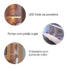 Estante Home Para Tv Até 70 Polegadas Com Led E Cristaleira A