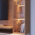 Estante Home Para Tv Até 70 Polegadas Com Led E Cristaleira A