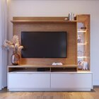 Estante Home Para Tv Até 70 Polegadas Com Led E Cristaleira A