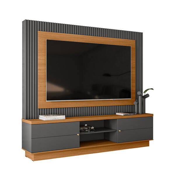 Estante Home Para Tv Até 70 Polegadas Ripado Maringá Linea Br