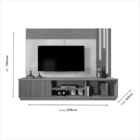 Estante Home Para Tv Até 75" Com 01 Porta Led Cascata E Detal