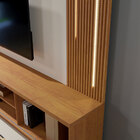 Estante Home Para Tv Até 75" Com 01 Porta Led Cascata E Detal