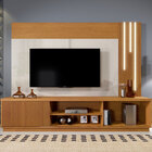 Estante Home Para Tv Até 75" Com 01 Porta Led Cascata E Detal