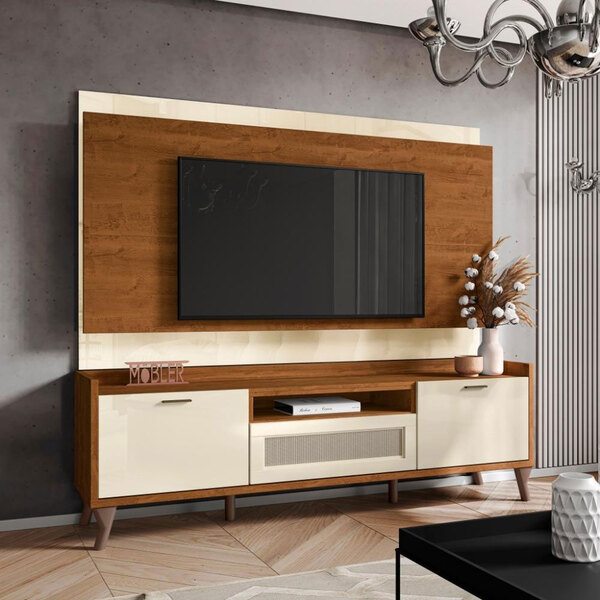 Estante Home Para Tv Até 75" Com 03 Portas E 01 Nicho Arcade