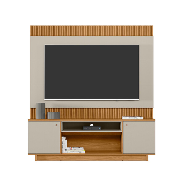 Estante Home Para Tv Até 75 Polegadas Ripado Barretos Linea B