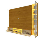 Estante Home Para Tv Até 85 Polegadas Com Cristaleira Led E V