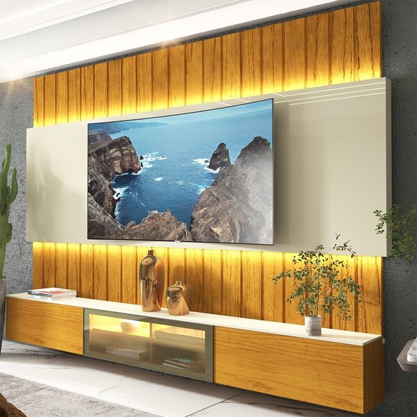 Estante Home Para Tv Até 90 Polegadas 251,5cmx227cm Com Led S