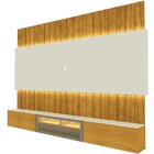 Estante Home Para Tv Até 90 Polegadas 251,5cmx227cm Com Led S