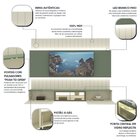 Estante Home Para Tv Até 90 Polegadas 251,5cmx227cm Com Led S