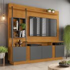 Estante Home Para Tv Industrial Ripado 4 Portas 4 Nichos Fort