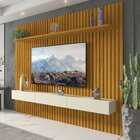 Estante Home Ripada Para Tv Até 85 Polegadas 3 Gavetas Nobre