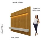 Estante Home Ripada Para Tv Até 90 Polegadas Com Led 3 Gaveta