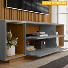 Estante Home Ripado Tv Até 75 Polegadas Freijó Cinza Peroliza