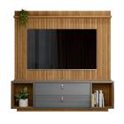 Estante Home Ripado Tv Até 75 Polegadas Freijó Cinza Peroliza