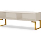 Estante Home Sala Tv Estilo Industrial Pés De Ferro Dourado O