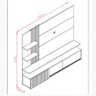 Estante Home Suspensa Para Tvs Até 65 Polegadas 2 Portas Aten