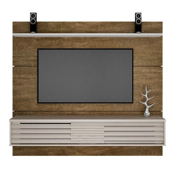 Estante Home Suspenso Para Tv Califórnia Ipê /off White