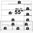 Estante Home Theater Alan Para Tv Até 55” - Madetec