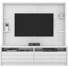 Estante Home Theater Com 02 Gavetas Vicentinni Branco Laca -
