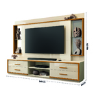 Estante Home Theater Com Espelho E Vidro Para Tv Até 75 Poleg