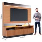 Estante Home Theater Com Led Para Tv Até 70 Pol. 3 Portas Mar