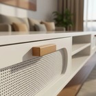 Estante Home Theater De Parede Suspenso Chique Duas Gavetas O