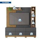 Estante Home Theater Frisado Para Tv Até 65 Polegadas Smart M