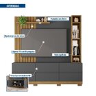 Estante Home Theater Frisado Para Tv Até 65 Polegadas Smart M