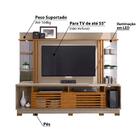 Estante Home Theater Frizz Gold Para Tv De 55 Pol Com Pés Nat