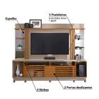 Estante Home Theater Frizz Gold Para Tv De 55 Pol Com Rodizio