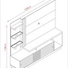 Estante Home Theater Frizz Plus Para Tv 60 Polegadas Titanio