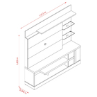 Estante Home Theater Garbo Painel Para Tv 55 Polegadas Natura