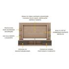 Estante Home Theater Moscou Multimóveis Para Tv 65" Com Porta