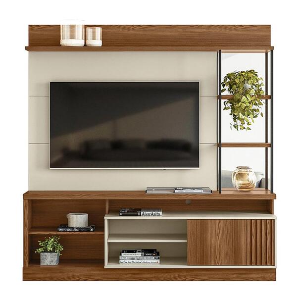 Estante Home Theater Para Tv 60 Pol. 182cm Vivaldi L06 Freijó