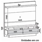 Estante Home Theater Para TV 70" c/ LED 100% MDF Dj Móveis Ci