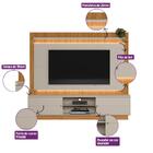 Estante Home Theater Para Tv 75 Pol. Com Led 215cm Guape L06